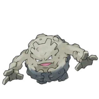 🔵 960d36ee Graveler Pokemon pokemon, graveler, đá, quái vật telegram sticker