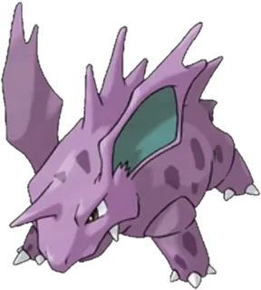 🔵 de4d8a1d Nidorino Nidorino, Pokémon, Quái vật, Trò chơi điện tử, Màu tím, Sừng, Anime telegram sticker