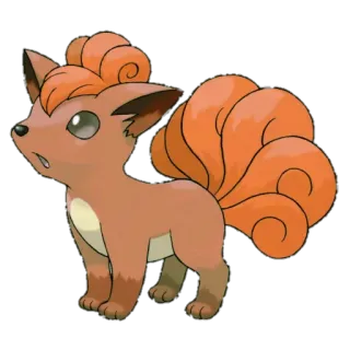🔵 e8fac9bd Vulpix Pokemon pokemon, vulpix, hệ lửa, cáo, động vật, dễ thương, màu cam telegram sticker