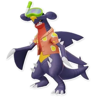 ☀️ 3aa17304 Garchomp покемон, гарчомп, мультфильм, персонаж, наклейка, аниме telegram sticker