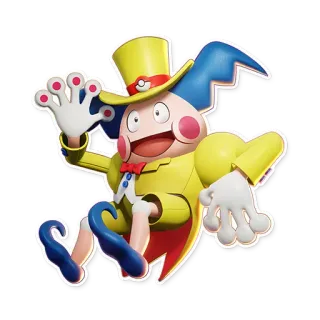 ☀️ d6cd3855 Mr. Mime Pokemon покемон, Мистер Майм, мим, персонаж, желтый, синий, белый, красный telegram sticker