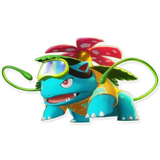 ☀️ db27903a Venusaur покемон, монстр, венузавр, персонаж, видеоигра, аниме telegram sticker
