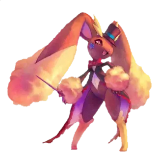 😄 223fcddd rabbit, bunny, magician, performer, animal, cartoon, hat, magic telegram sticker