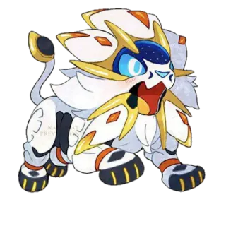 😊 3f7daa30 Solgaleo Pokemon pokemon, solgaleo, legendary pokemon, sun pokemon, cute, cartoon, game telegram sticker