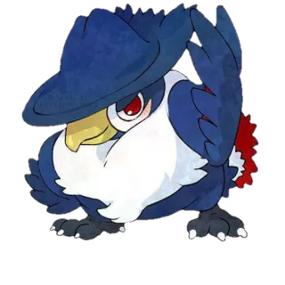 😊 6c78e3ee Honchkrow Pokemon pokemon, honchkrow, dark, flying, anime, video game, sticker, bird telegram sticker