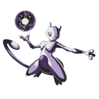 😡 6f74cbed Mewtwo Mewtwo, Pokemon, Psychic, Video Game, Cartoon telegram sticker