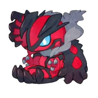 😊 718cc410 Mega Houndoom Pokémon pokemon, houndoom, mega evolution, dark type, fire type telegram sticker