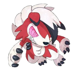 😊 954ac158 Lycanroc Pokemon Pokemon, Lycanroc, Midday Form, video game, anime, red, wolf telegram sticker
