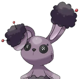 🧐 b2cbda8b Stitchbun bunny, cute, purple, sewn, button eyes, video game, plush telegram sticker