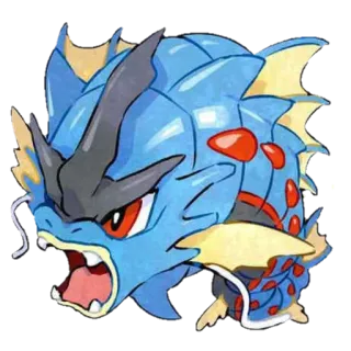 😠 cba41237 Gyarados Pokemon Pokemon, Gyarados, Water type, Anime, Video game, Monster, Blue telegram sticker