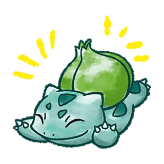 😆 6edaadfa Bulbasaur Pokemon pokemon, bulbasaur, carino, mostro, anime telegram sticker