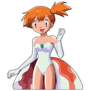 👗 04ef2d1f Misty Pokemon Мисти, Покемон, Аниме, Мультфильм, Персонаж whatsapp sticker