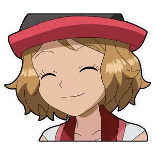 😊 b00387d7 Serena Pokemon Серена, Покемон, Аниме, Мультфильм, Персонаж, Улыбается whatsapp sticker