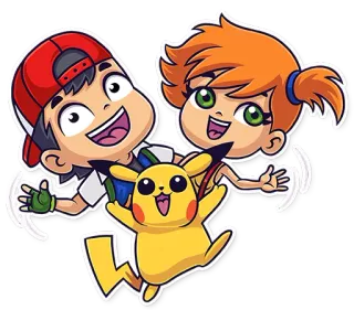 👋 2b3d0afd Ash Ketchum Pokemon Pokemon, Ash, Pikachu, Misty, Kartun telegram sticker