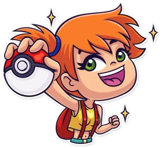 😀 307dcf6f Misty Pokemon pokemon, misty, anime, kartun, pokeball telegram sticker
