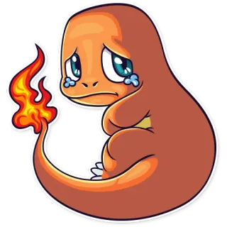 😢 4017fce0 Charmander Pokemon charmander, pokemon, sedih, menangis, api, hewan telegram sticker