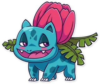 🌷 4364ff55 Bulbasaur Pokemon Bulbasaur, Pokémon, kartun, stiker telegram sticker