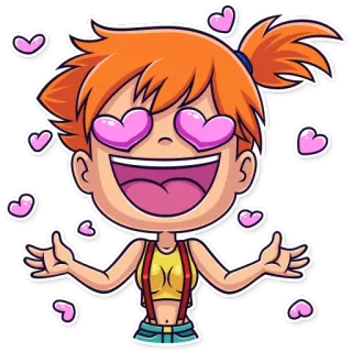 😍 4a4af4ee Misty Pokemon Misty, Pokémon, Anime, Kartun, Hati, Cinta, Fanart telegram sticker
