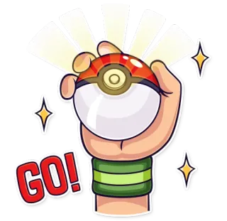👊 85692785 GO! pokemon, go, pokeball, permainan, tangkap, merah, putih telegram sticker
