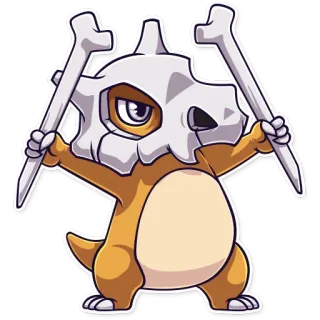 ☠ a534fc0a Cubone Pokémon Cubone, Pokémon, Video game, Kartun telegram sticker