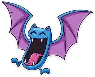 😂 c745fc01 kelelawar, binatang, kartun, terbang, imut telegram sticker