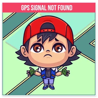 🤷‍♂️ d201111b Ash Ketchum Pokemon GPS SIGNAL NOT FOUND pokemon, gps, sinyal, kartun, ketchum, anime, tidak tersedia telegram sticker