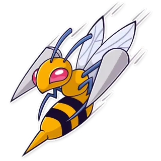 🐝 fb9c80eb Beedrill Pokemon Beedrill, Pokémon, Serangga, Terbang, Serangga, Kartun telegram sticker