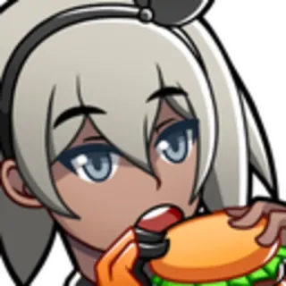 🍔 3c342b33 anime, eating, hamburger, character telegram sticker