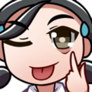 😜 513ecee3 emoji, face, cartoon, offensive gesture telegram sticker