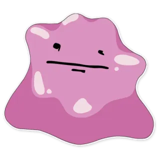 😐 4104d482 Ditto pokemon, ditto, aufkleber, cartoon telegram sticker