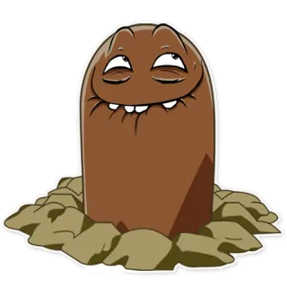 😋 75956d1a sticker, cartoon, braun, lustig, kreatur, figur telegram sticker