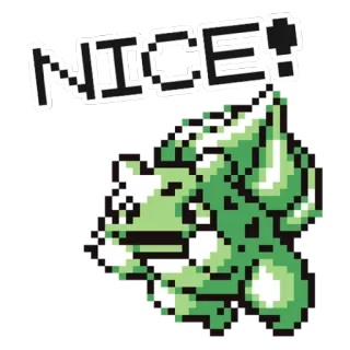 👍 0e7b0ee7 NICE! pokemon, bisaknosp, spiel, aufkleber, schön telegram sticker