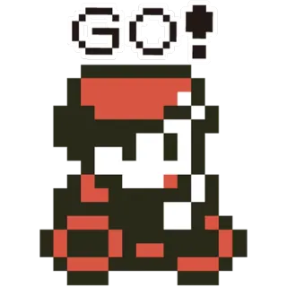 💨 4a6b5e23 GO! Pixel Art, Retro, Spiel, 8-Bit telegram sticker