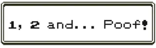 💨 c297d3d2 1, 2 and... Poof! Magie, Countdown, Verschwinden, Spruch telegram sticker
