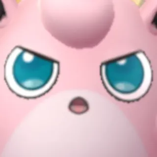 😠 98d9f552 Jigglypuff Pokemon Jigglypuff, Pokémon, tức giận, khuôn mặt telegram sticker