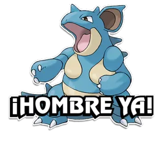 🤬 d328e717 Nidoking ¡HOMBRE YA! 宝可梦, 怪物, 尼多王, 男人, 是, 生气 telegram sticker
