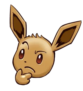🤔 30f9a20d Eevee pokemon, eevee, thinking, cute telegram sticker