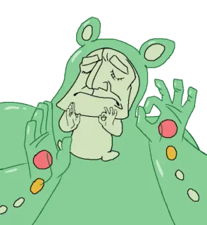 👌 554e34df meme, okay, thumbs up, green telegram sticker