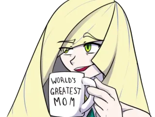 😏 8a8b33fe WORLD'S GREATEST MOM cartoon, mom, mug, character telegram sticker