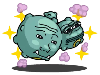 😞 a39e423c meme, character, illustration, frog, cartoon, internet culture telegram sticker