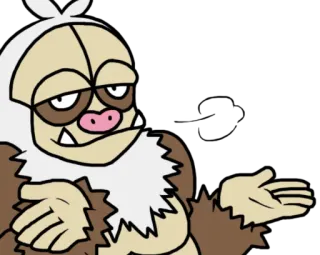 🤷‍♂️ bbc14646 cartoon, monster, yeti, illustration, funny, character telegram sticker
