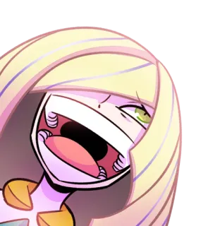 🤣 f1eb4a9a Lusamine Pokemon cartoon, anime, character, lusamine, pokemon telegram sticker