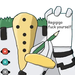 ✏️ 04af2d2d Regigigas Regigigo fuck yourself pokemon, regigigas, insulte, autocollant telegram sticker