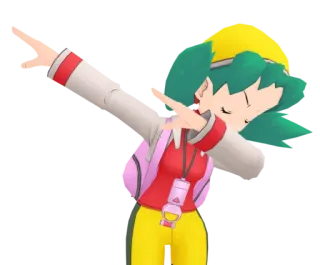 😂 07250008 Dab, Animé, Personnage, Pose, Dessin animé telegram sticker