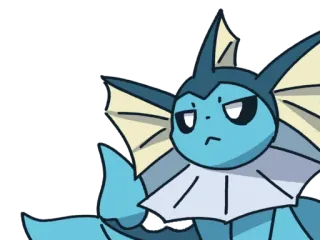🤨 0cfaa6aa Vaporeon pokemon, vaporeon, animal, mignon, mème telegram sticker