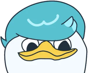 🙂 180fbbb0 canard, oiseau, dessin animé telegram sticker