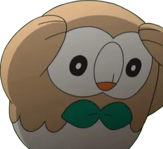 😨 3502f9dc Rowlet pokemon, brindibou, hibou, type plante telegram sticker