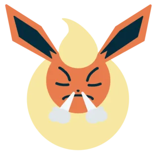 😤 416d6f4d Flareon Pokemon flareon, pokemon, anime, jeu vidéo, type feu, dessin animé telegram sticker