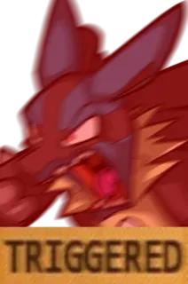 😡 42dcbce8 TRIGGERED colère, dessin animé, réaction, mème telegram sticker