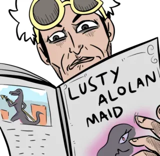 😐 946680ce LUSTY ALOLAN MAID BD, Meme, Livre, Lecture telegram sticker